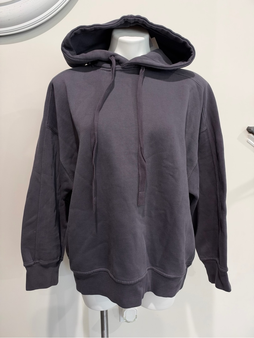 New Zara Women’s Relaxed Oversized Pullover Hoodie - Dark Gray size small